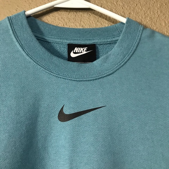 Nike swoosh crop adjustable sweatshirt blue - Picture 4 of 7